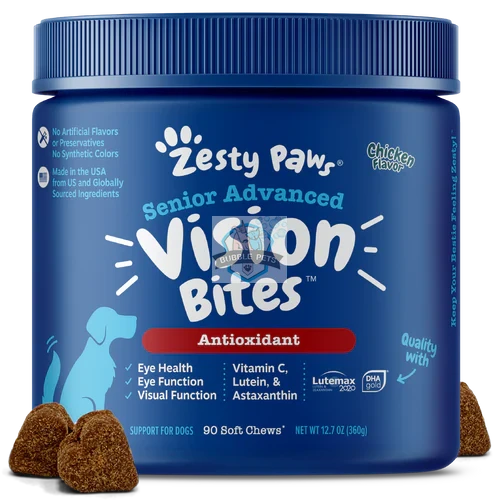 Zesty Paws Senior Advanced Vision Bites for Senior Dogs