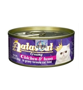 20% OFF PROMO Aatas Cat Creamy Chicken & Tuna In Gravy Canned Cat Food