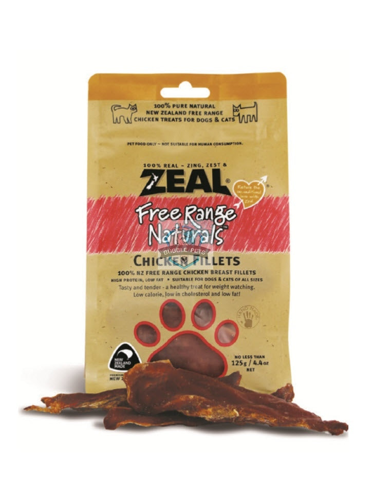 Zeal Dried Free Range Chicken Fillets Dog Cat Treats (Buy 2 Get 1 Free)