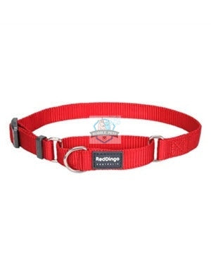 Red Dingo Martingale Half Check Collar in Red for Dogs