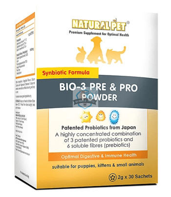 Natural Pet Bio-3 Pre & Pro Powder for Dogs Cats