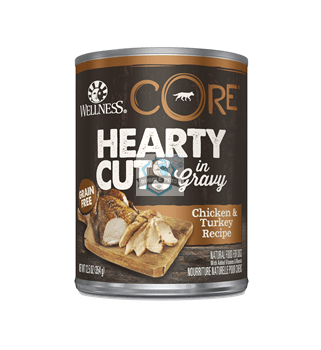 Wellness CORE Grain-Free Hearty Cuts in Gravy Chicken & Turkey Wet Dog Food