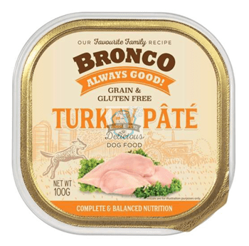 Bronco Turkey Pate Adult Grain-Free Tray Dog Food