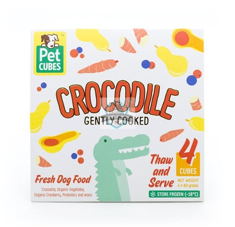 PetCubes Complete Crocodile Frozen Cooked Dog Food