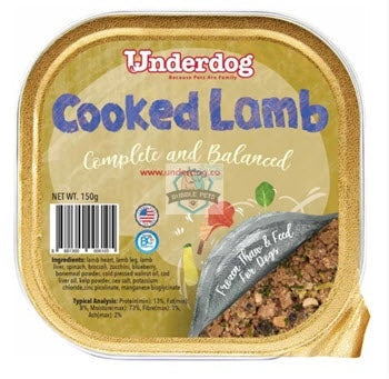 Underdog Cooked Lamb Complete & Balanced Frozen Dog Food