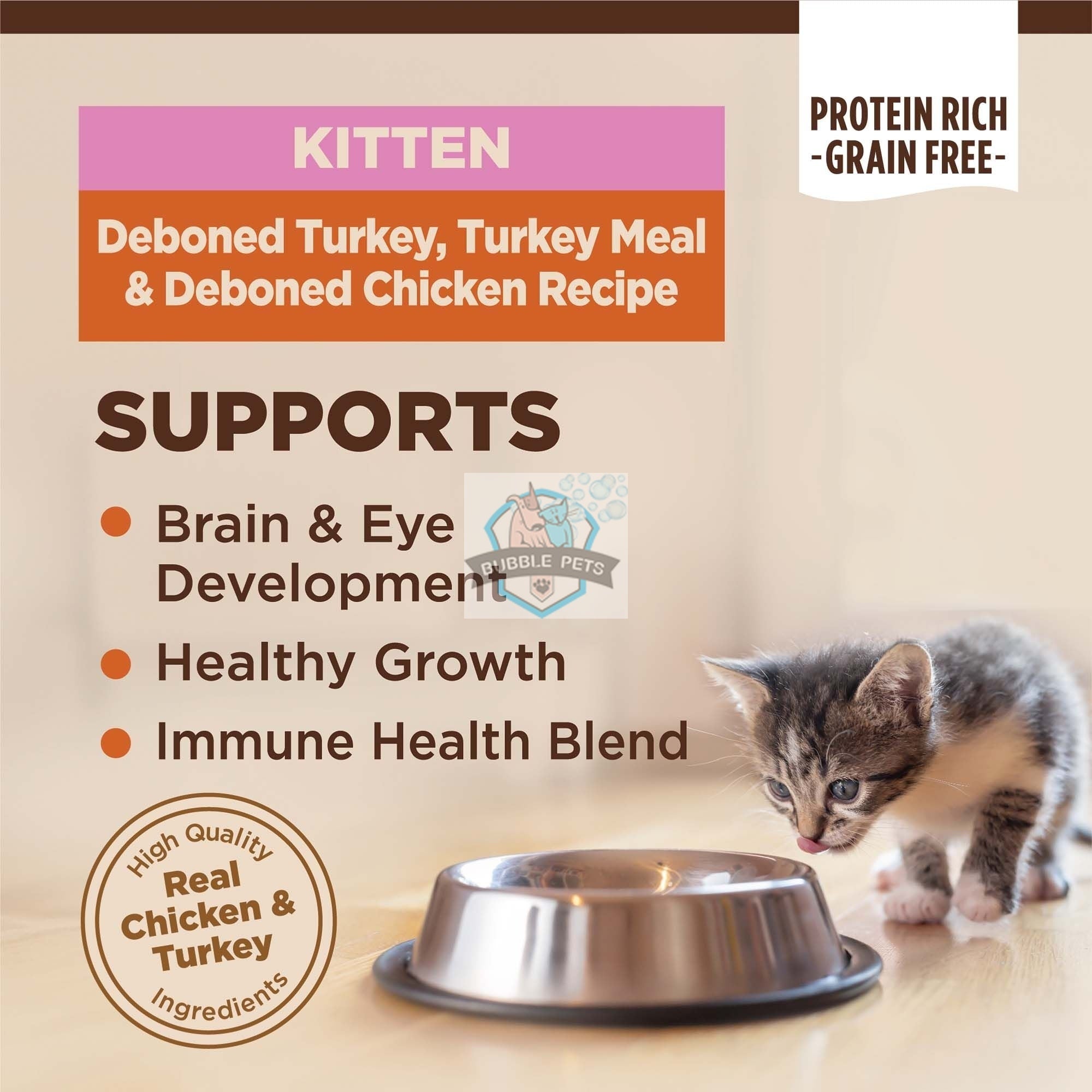 Wellness CORE Kitten Deboned Turkey, Turkey Meal & Deboned Chicken Dry Cat Food