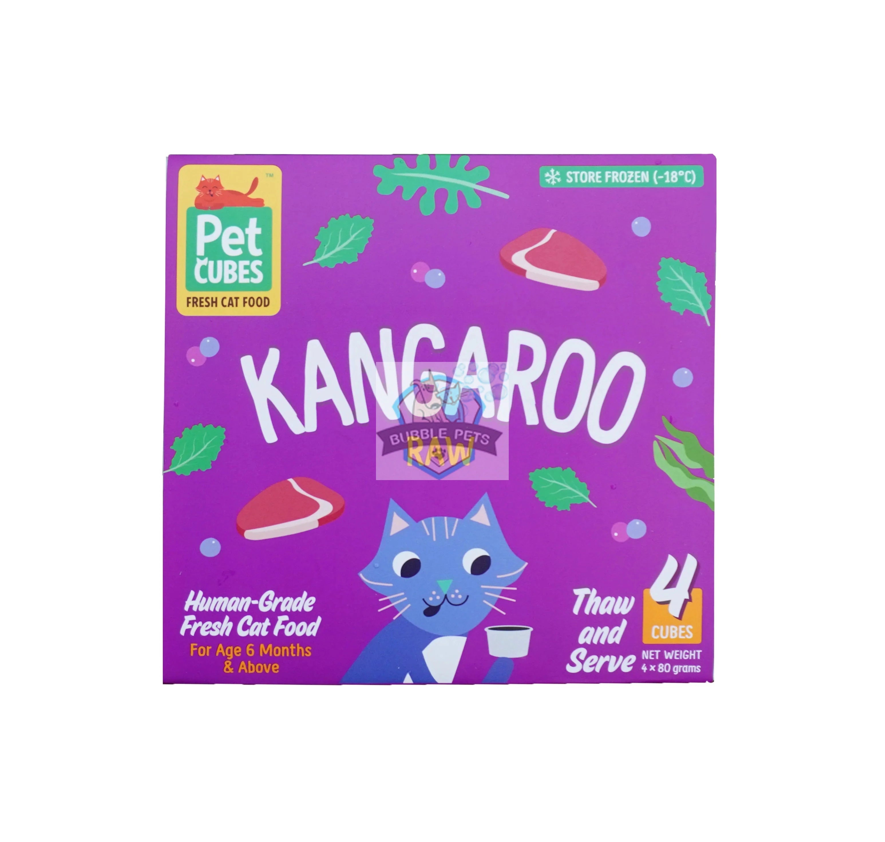 PetCubes Cat Kangaroo Frozen Raw Cat Food