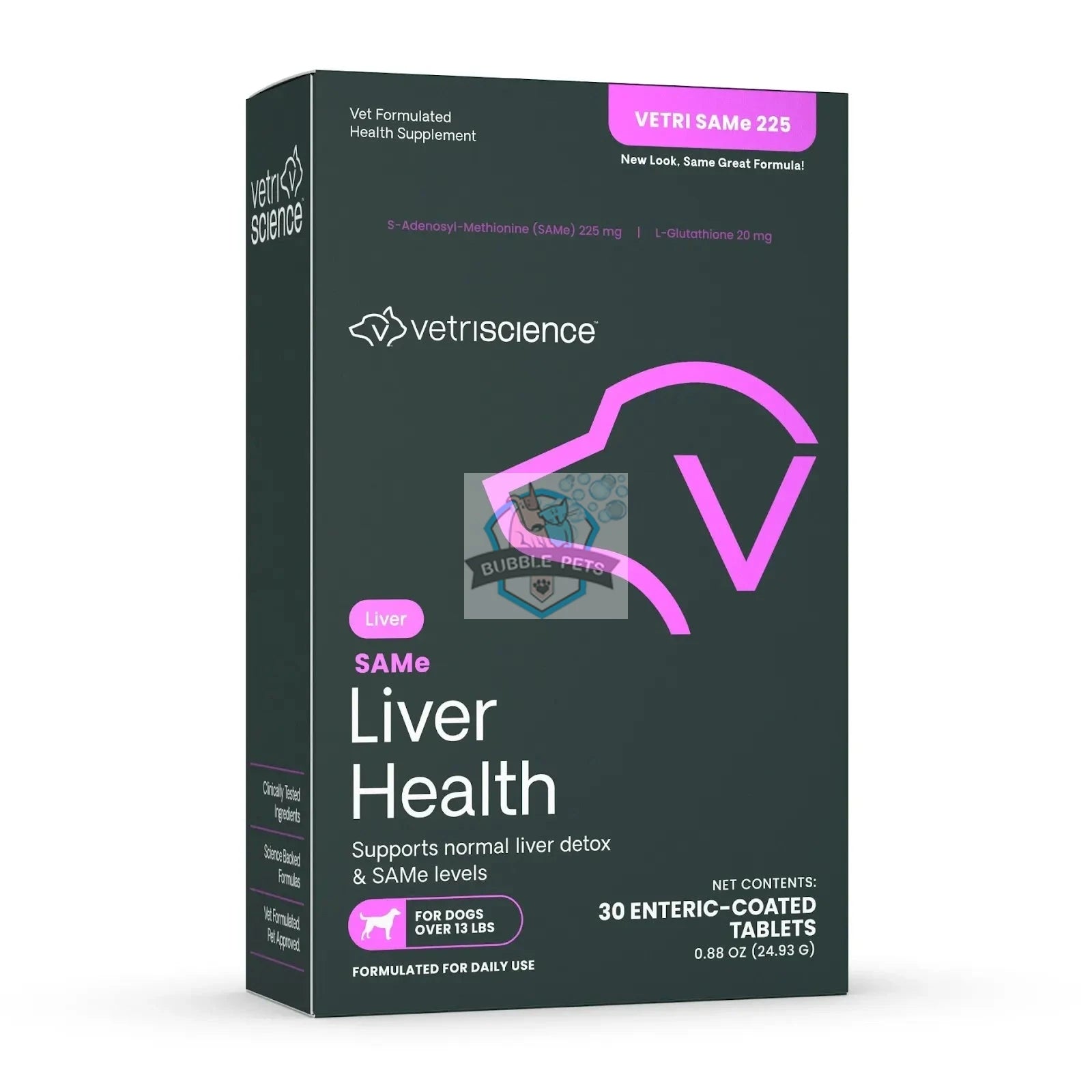 VetriScience® - Vetri SAMe 225 Liver Health Supplement for Dogs & Cats (30 tablets)
