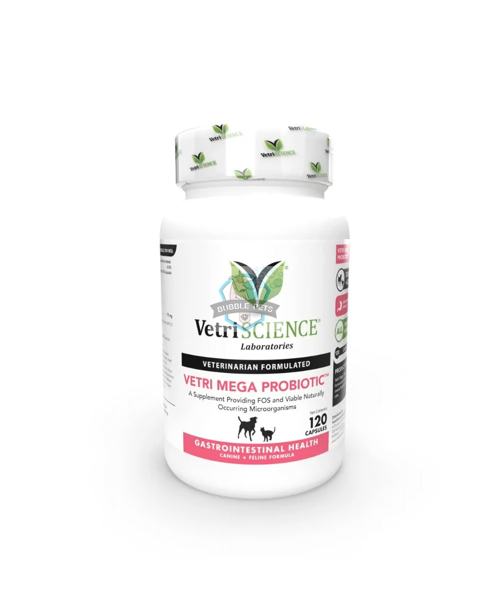 VetriScience® - Vetri Mega Probiotic Digestive Supplement for Dogs & Cats (120 capsules)