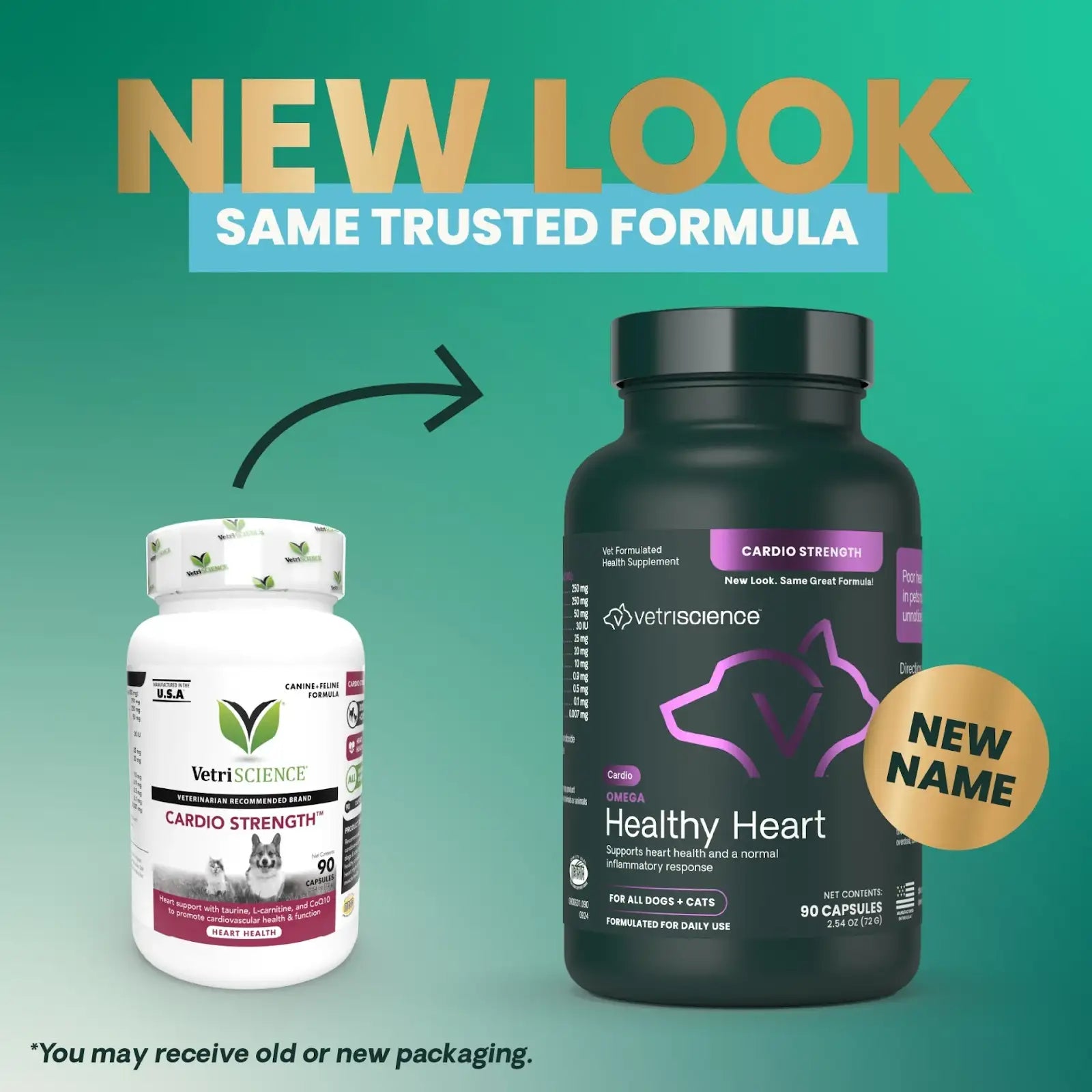 VetriScience® - Omega Healthy Heart for Dogs & Cats (90 capsule)