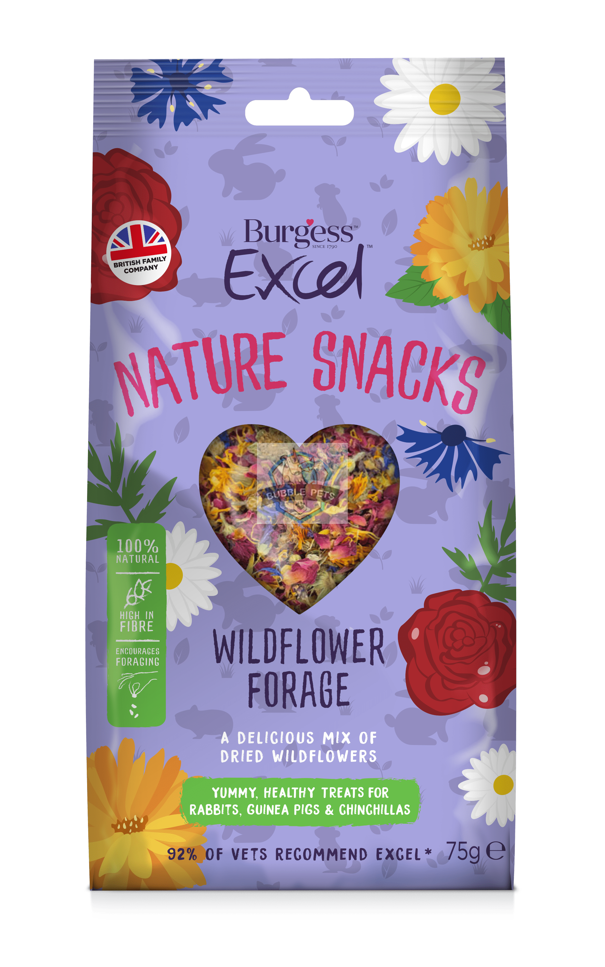 Burgess Excel Nature Snacks for Small Animal (Wildflower 75g)