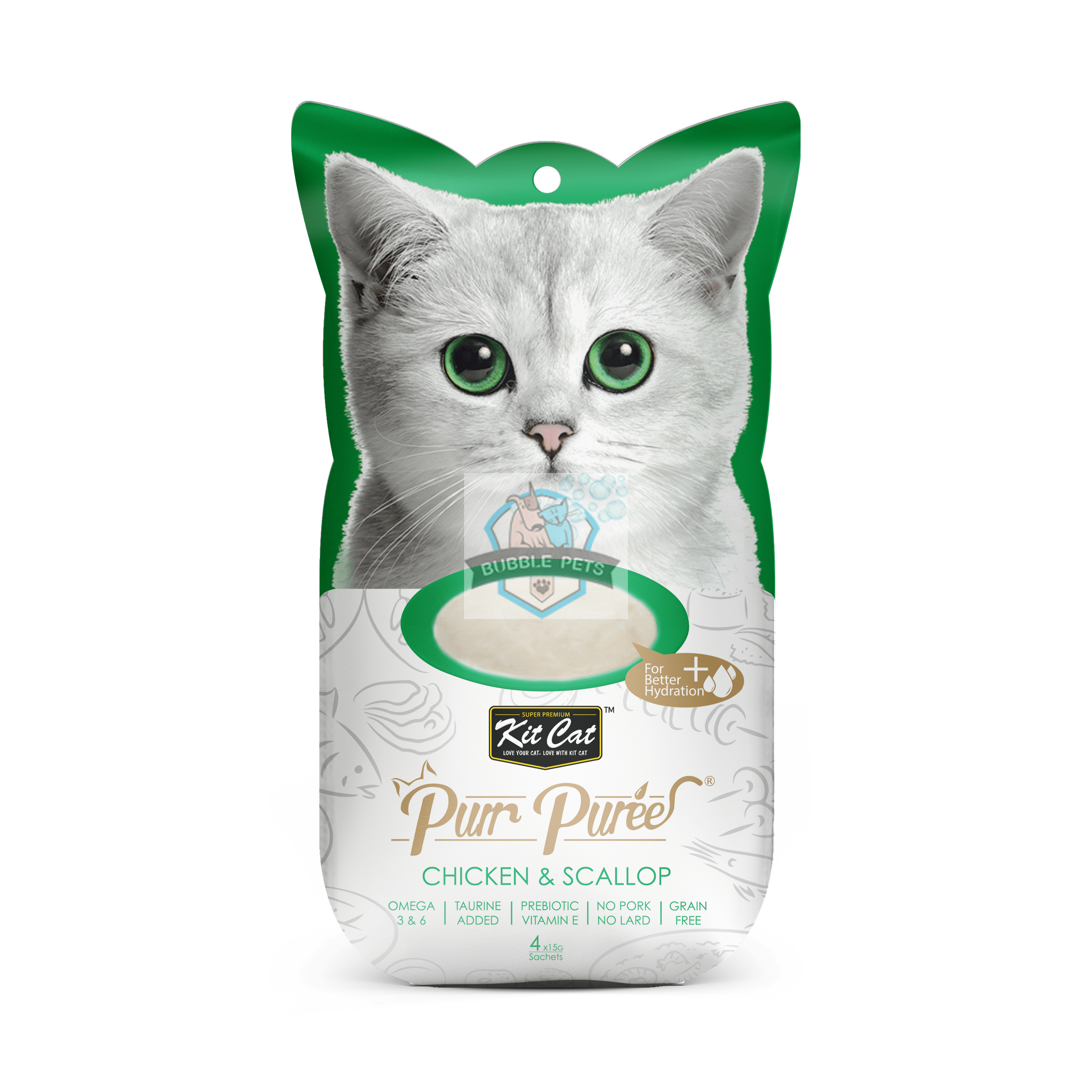 Kit Cat Pure Puree Chicken And Scallop Cat Food