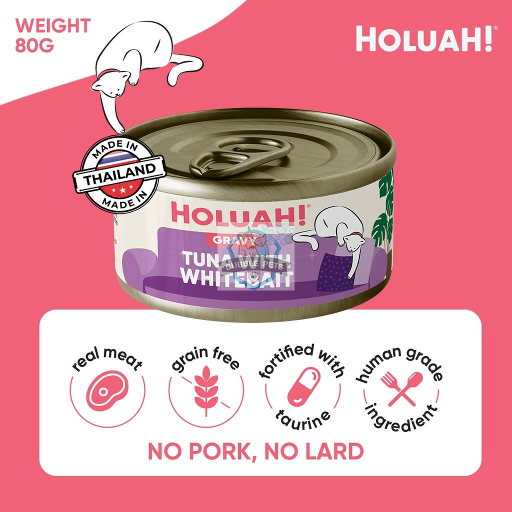 NEW: Holuah! Tuna with Whitebait Gravy Canned Cat Food