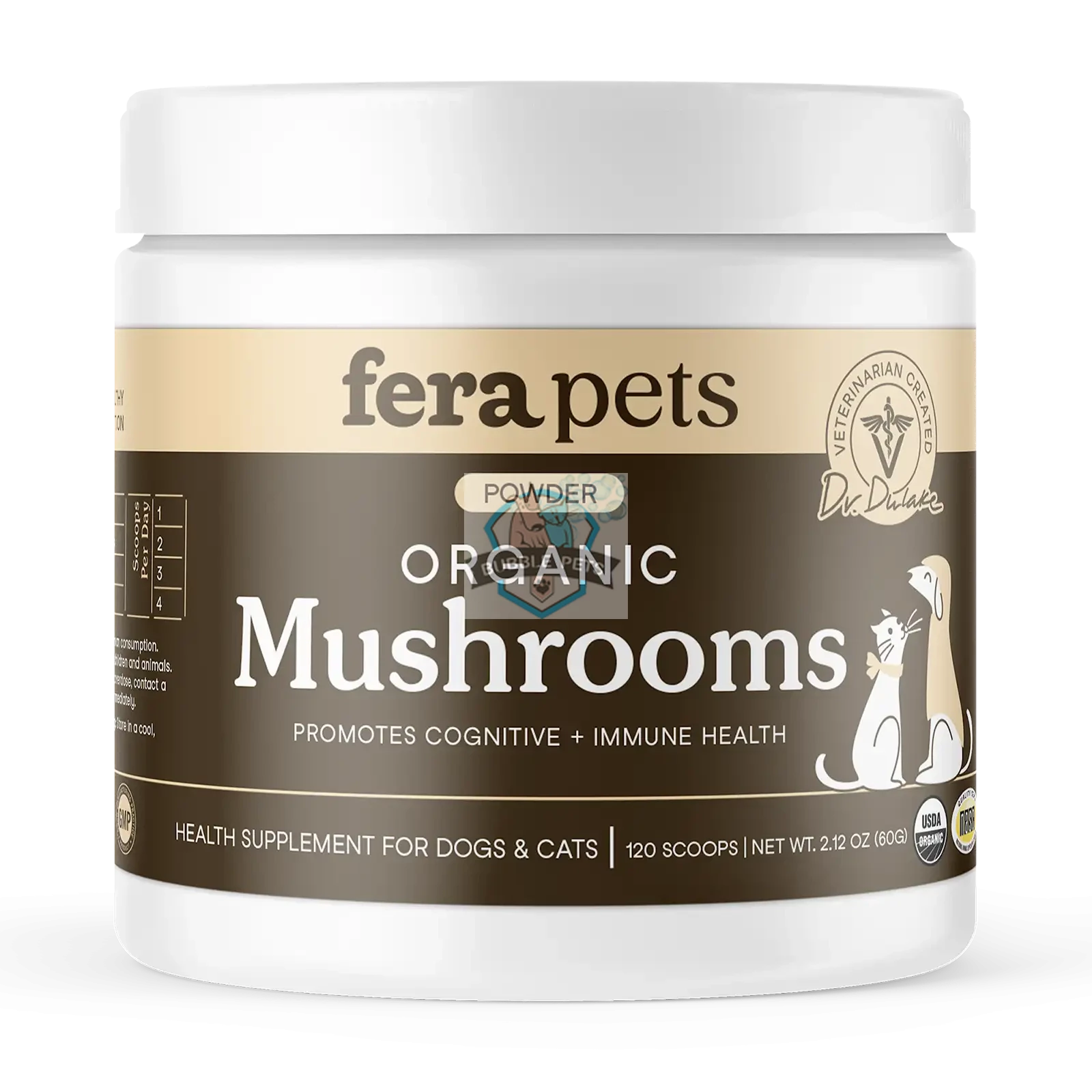 Fera Pet Organics Mushroom Immune Support Supplement for Dogs & Cats