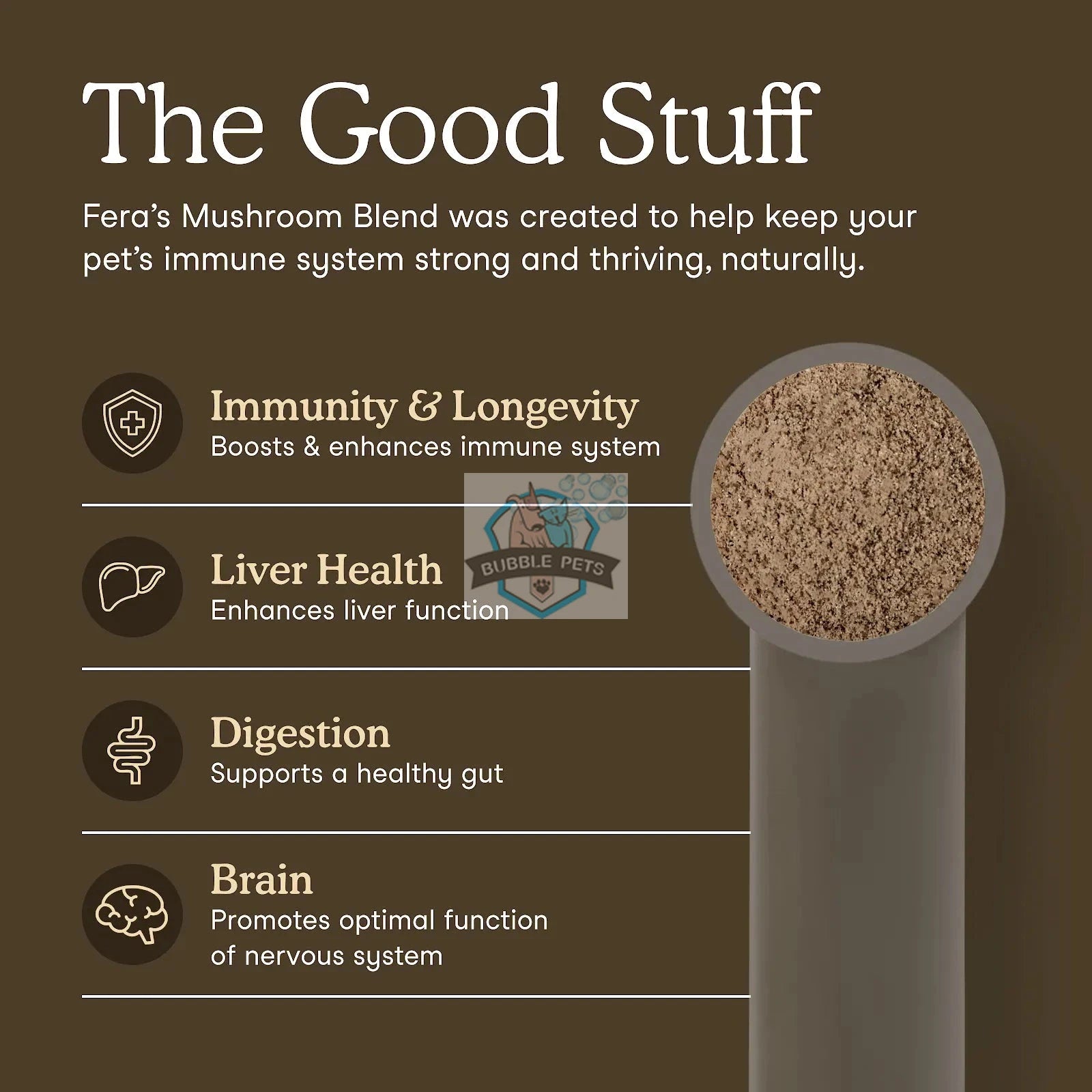 Fera Pet Organics Mushroom Immune Support Supplement for Dogs & Cats