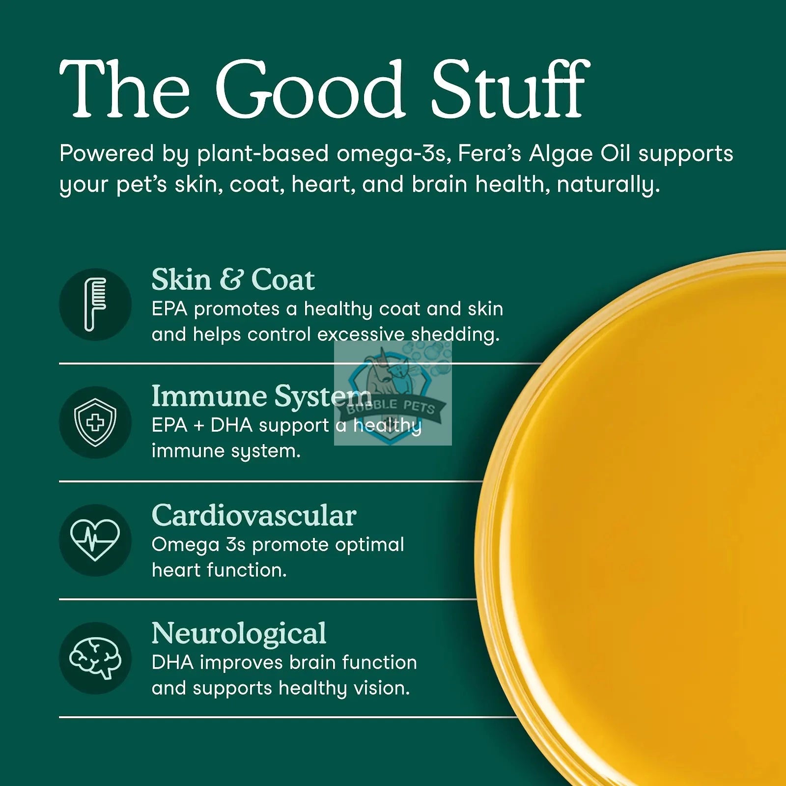 Fera Pet Organics Vegan Omega-3S Algae Oil