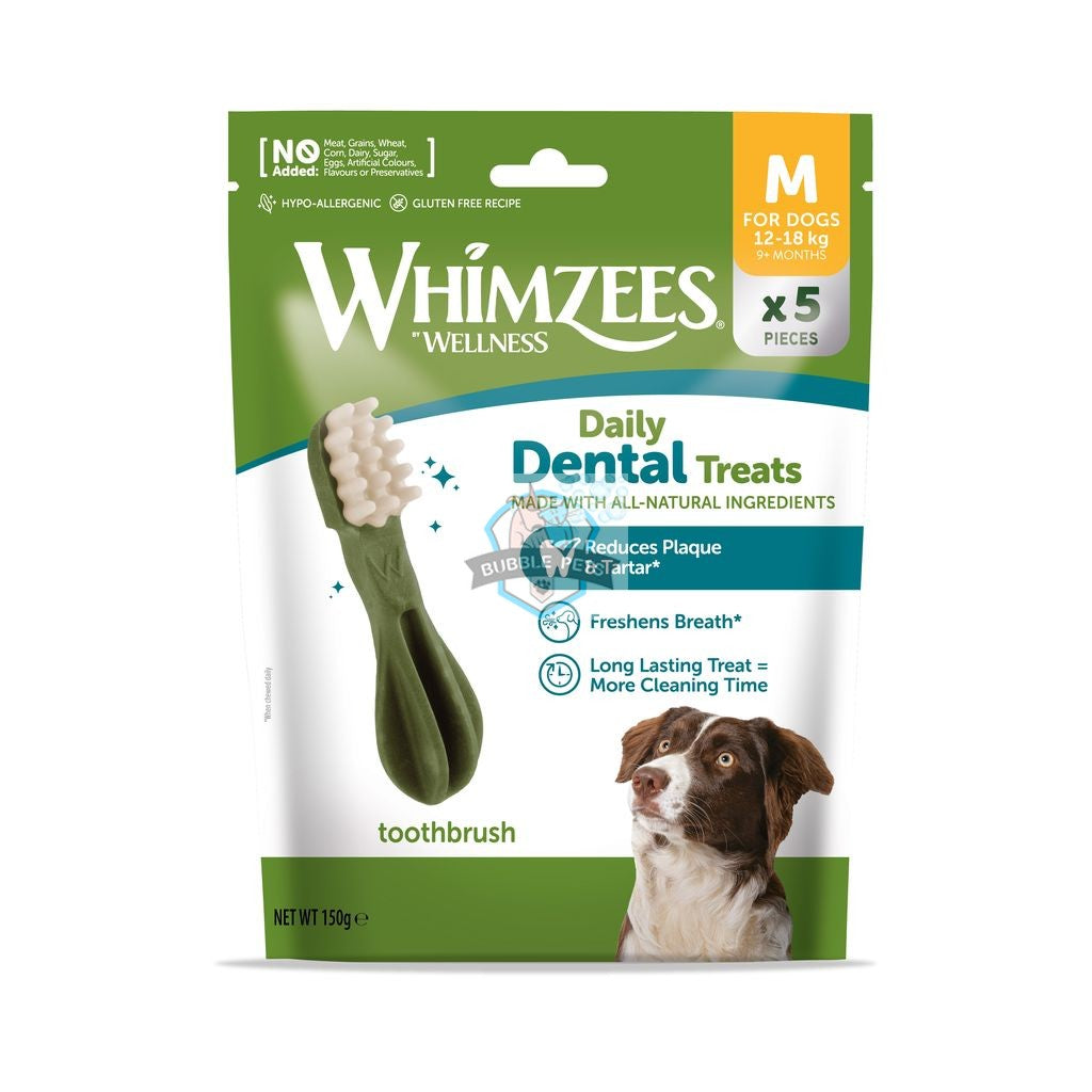 Whimzees Toothbrush Dental Treats for Dogs - Trial Bags size
