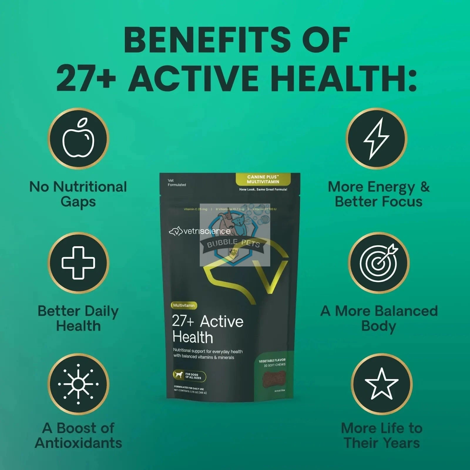 VetriScience 27+ Active Health for Dogs (30 chews)