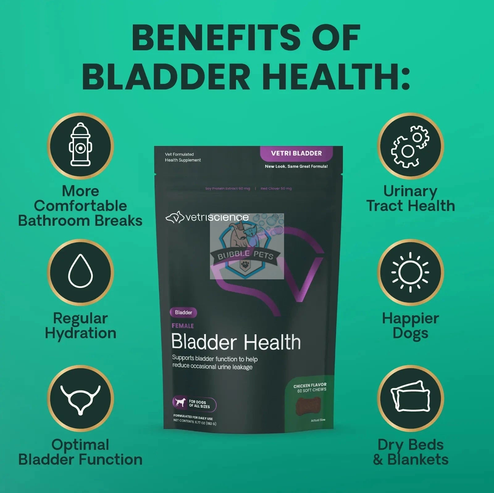 VetriScience® - Female Bladder Health Supplement for Female Dogs (60 chews)