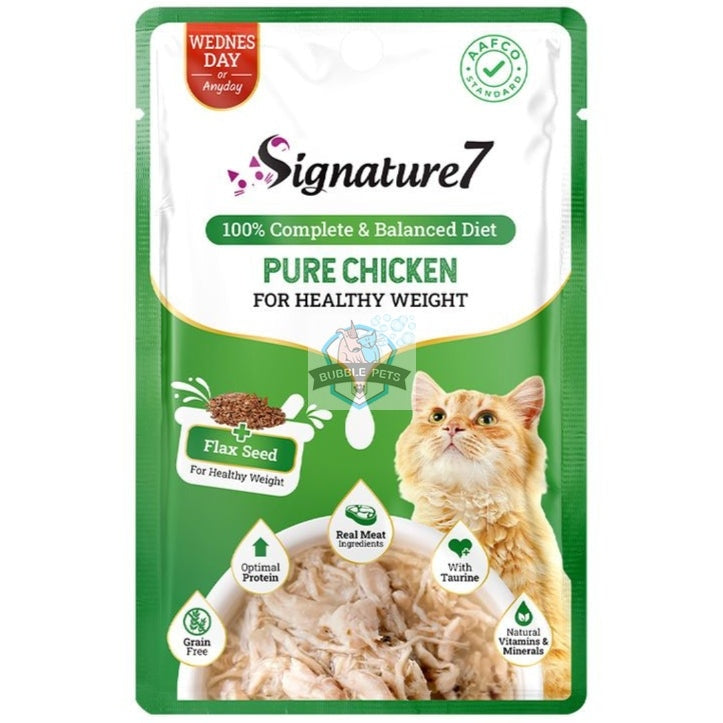 Signature7 Cat Wet Pouch - Chicken in Gravy for Healthy Weight