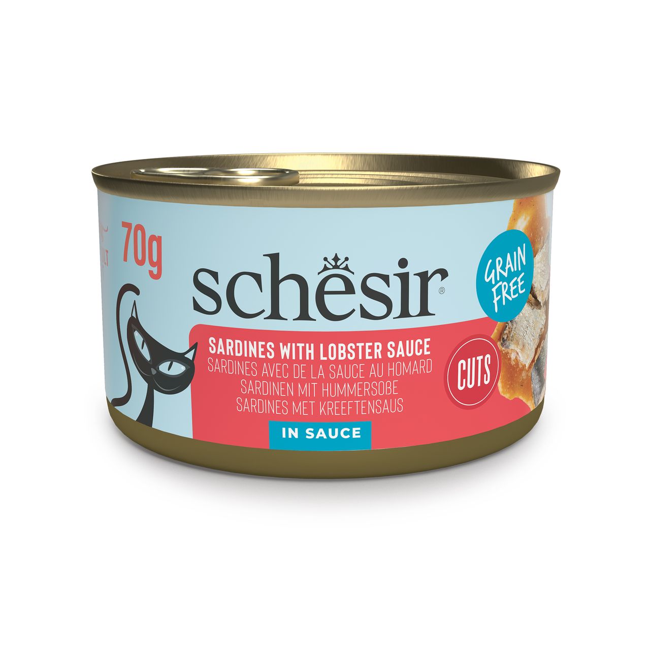 Schesir Grill Sardines Fillets with Lobster Sauce Wholefood Canned Wet Cat Food