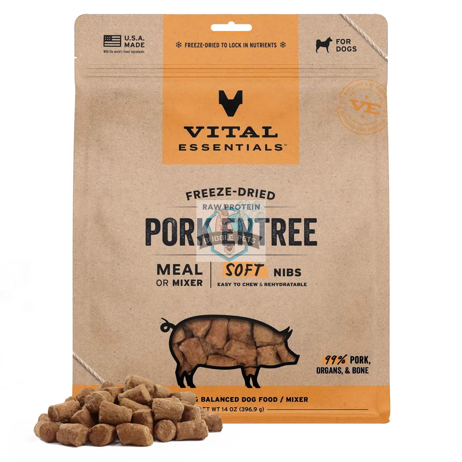 Vital Essentials Freeze Dried Soft Nibs for Dogs [14oz]