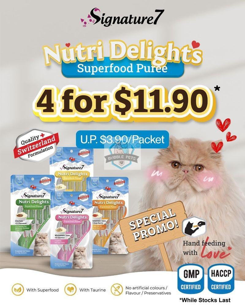 PROMOTION 4 FOR $11.90: Signature7 Cat Nutri Delights Superfood Puree