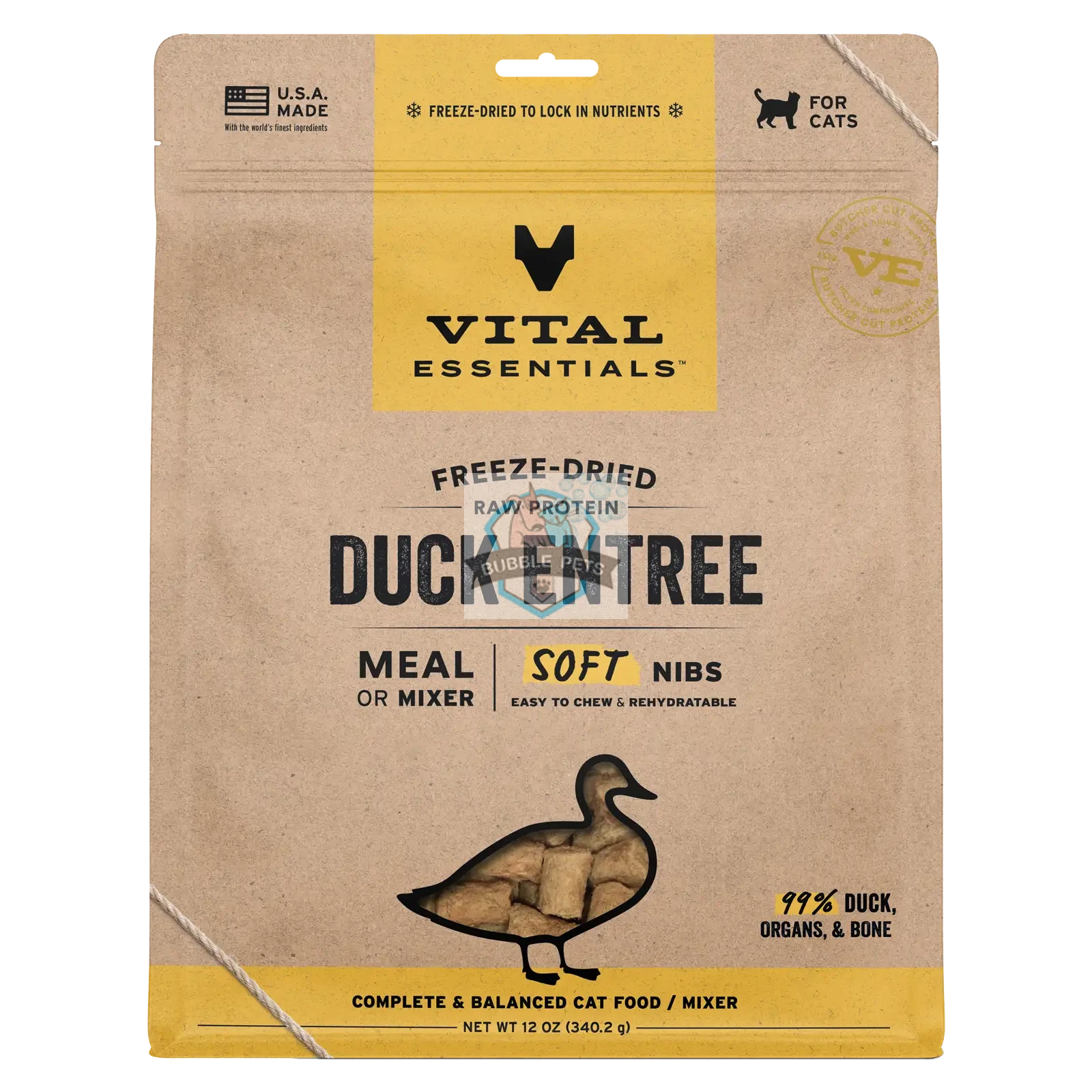 Purchase with Purchase - Vital Essentials Freeze Dried Raw Duck Mini soft Nibs Trial Pack for Cats