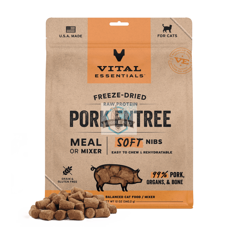 Vital Essentials Freeze Dried Soft Nibs Cat Food 12oz