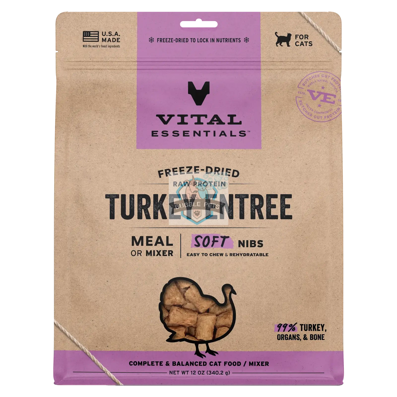 Purchase with Purchase - Vital Essentials Freeze Dried Raw Turkey Mini soft Nibs Trial Pack for Cats