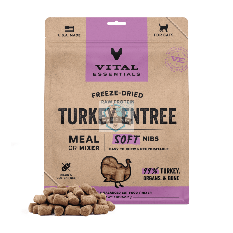 Vital Essentials Freeze Dried Soft Nibs Cat Food 12oz