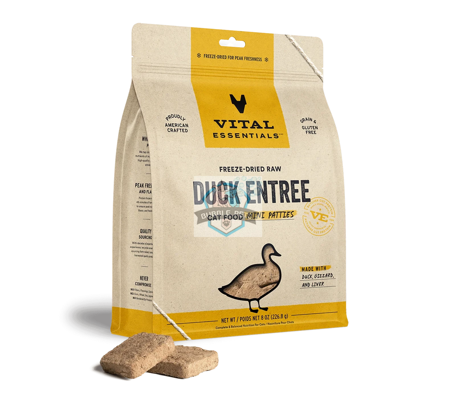 Vital Essentials Freeze Dried Mini-Patties for Cats [8oz]