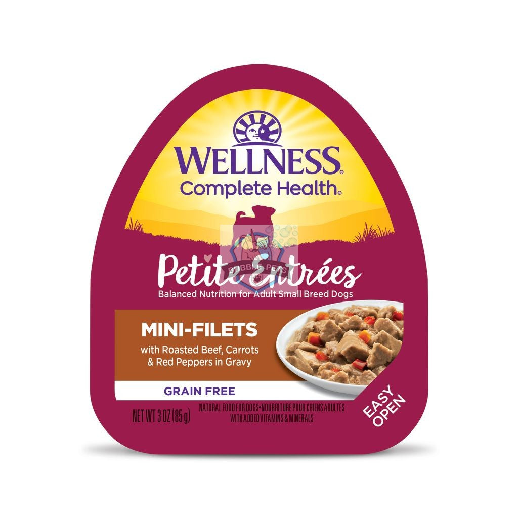 Wellness Petite Mini-Filets Roasted Beef, Carrots & Red Peppers in Gravy Wet Dog Food