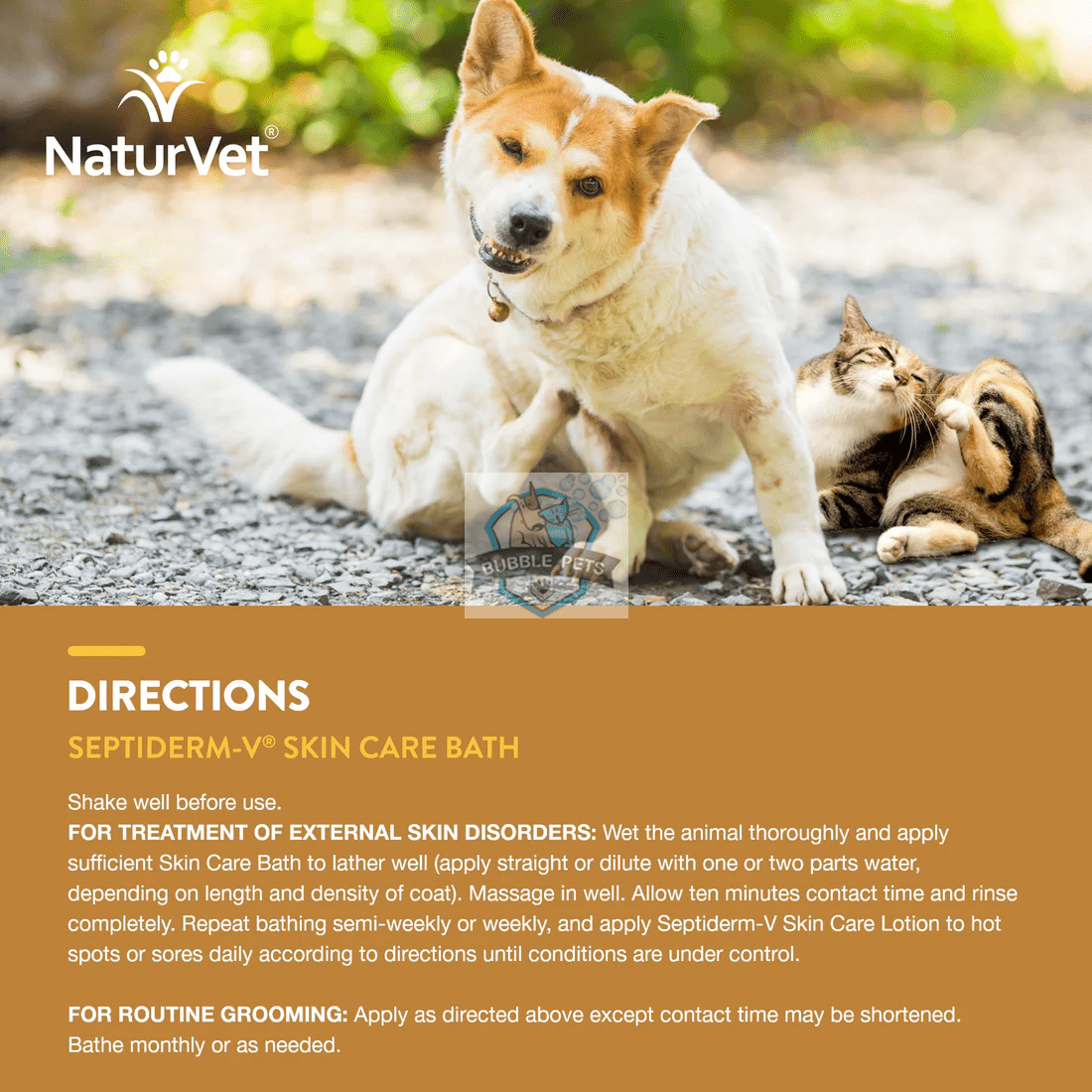 Naturvet Septiderm Shampoo for Dogs Cats