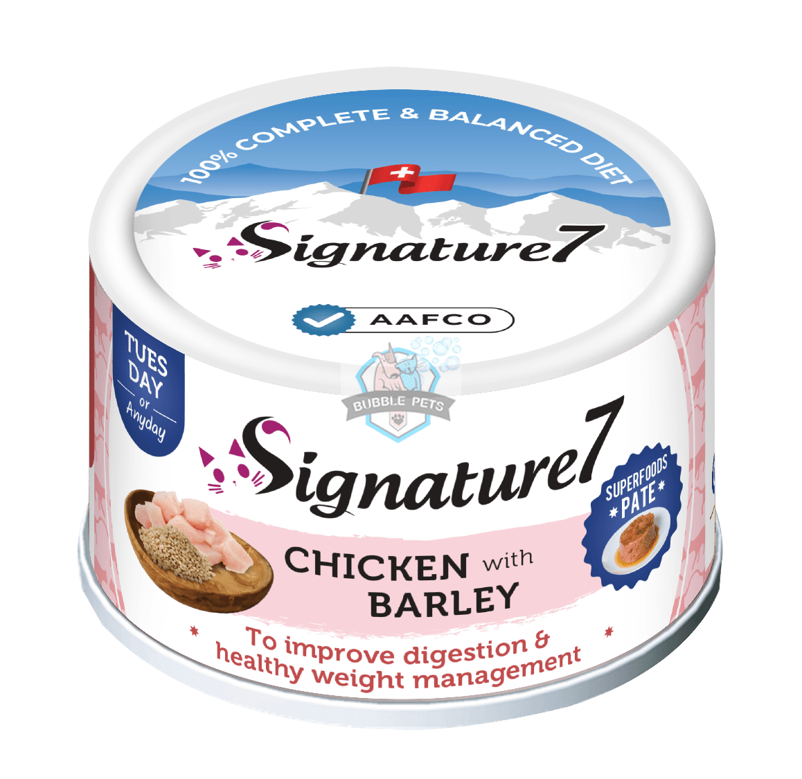 Signature7 Cat Wet Can - Chicken with Barley For Digestion and Weight Management