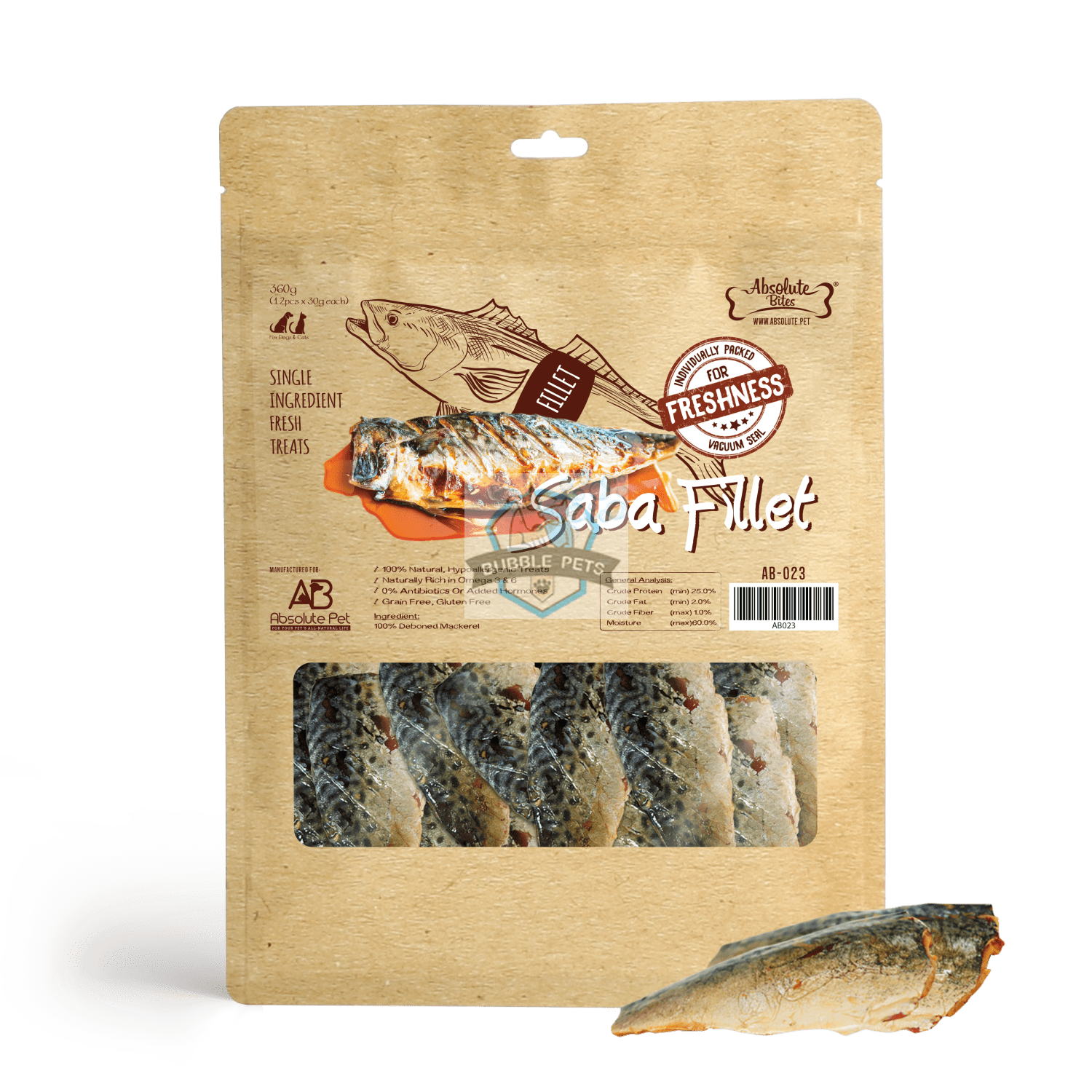 Absolute Bites Saba Fillet 360g