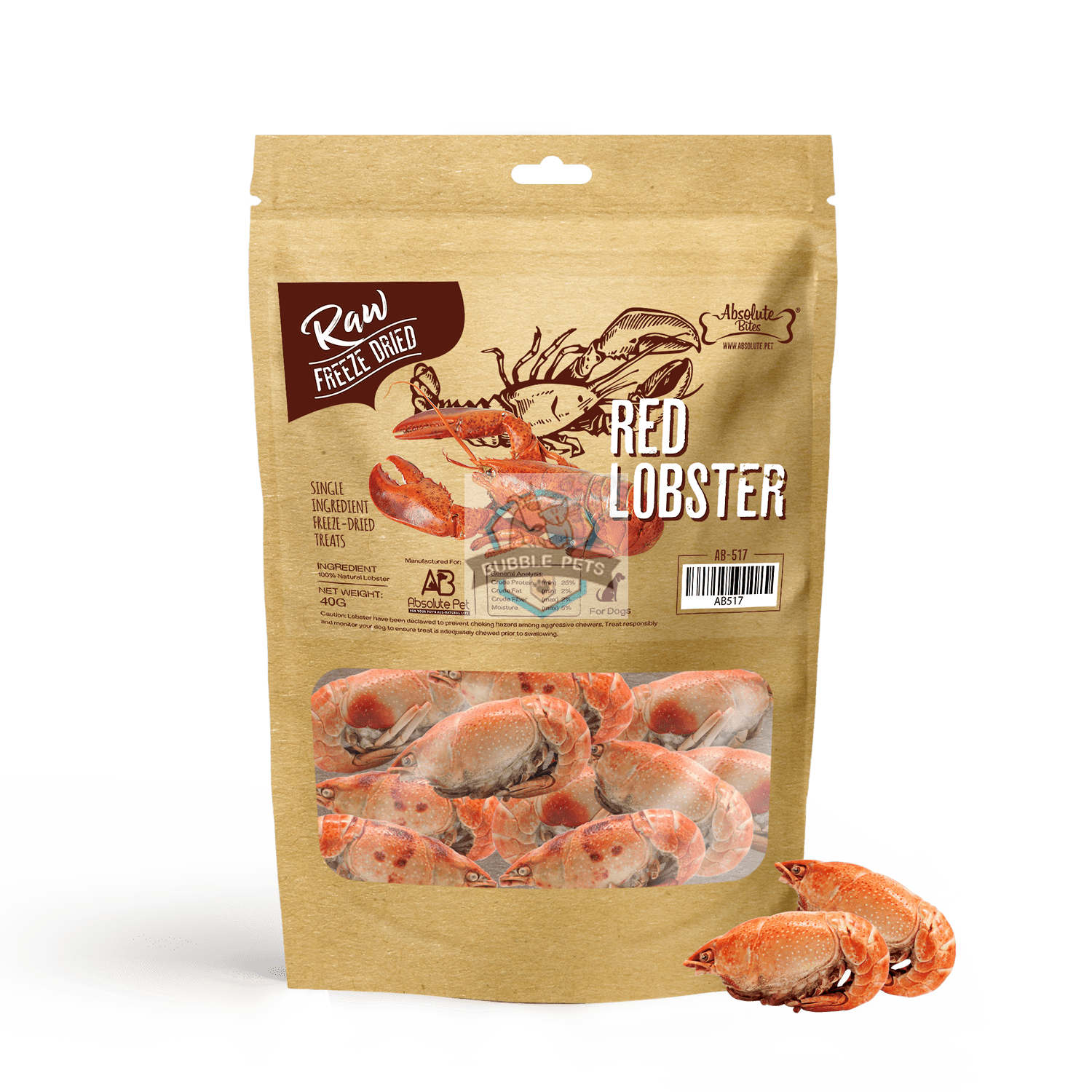 Absolute Bites Raw Freeze Dried Raw Red Lobster