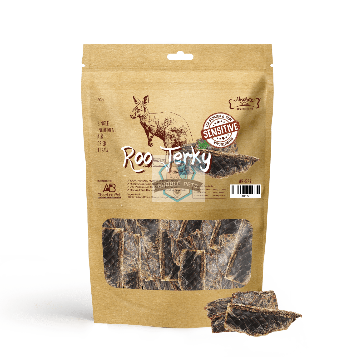 Absolute Bites Air Dried Roo Jerky