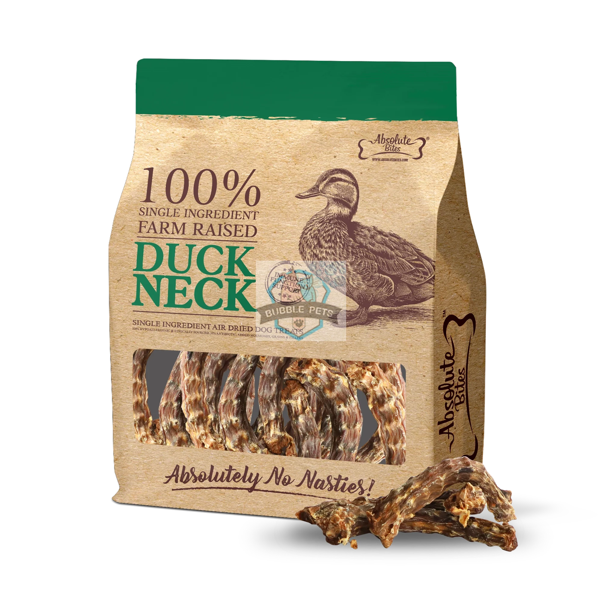 Absolute Bites Duck Necks 300g (Air Dried)