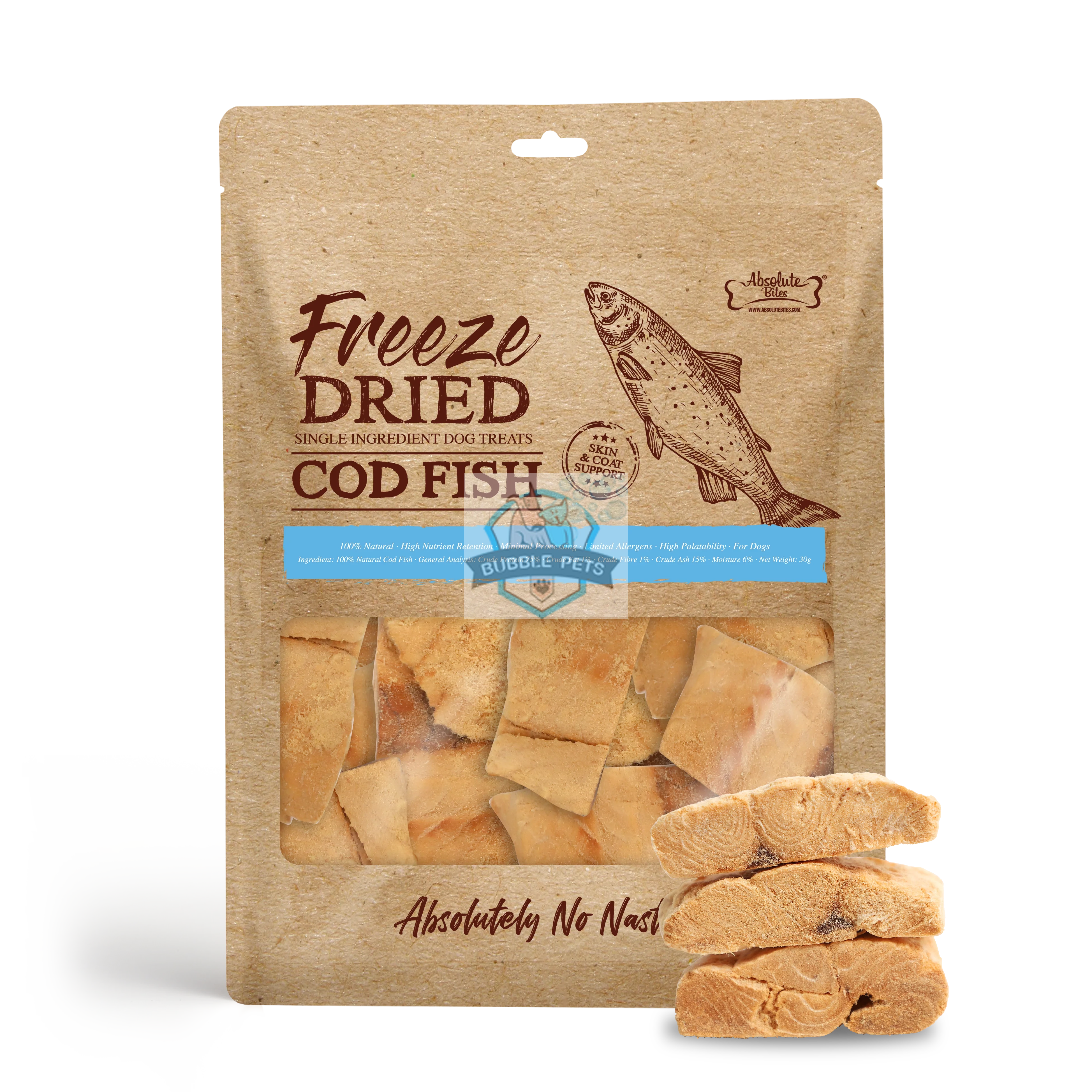 Absolute Bites Freeze Dried Cod Fish Treats