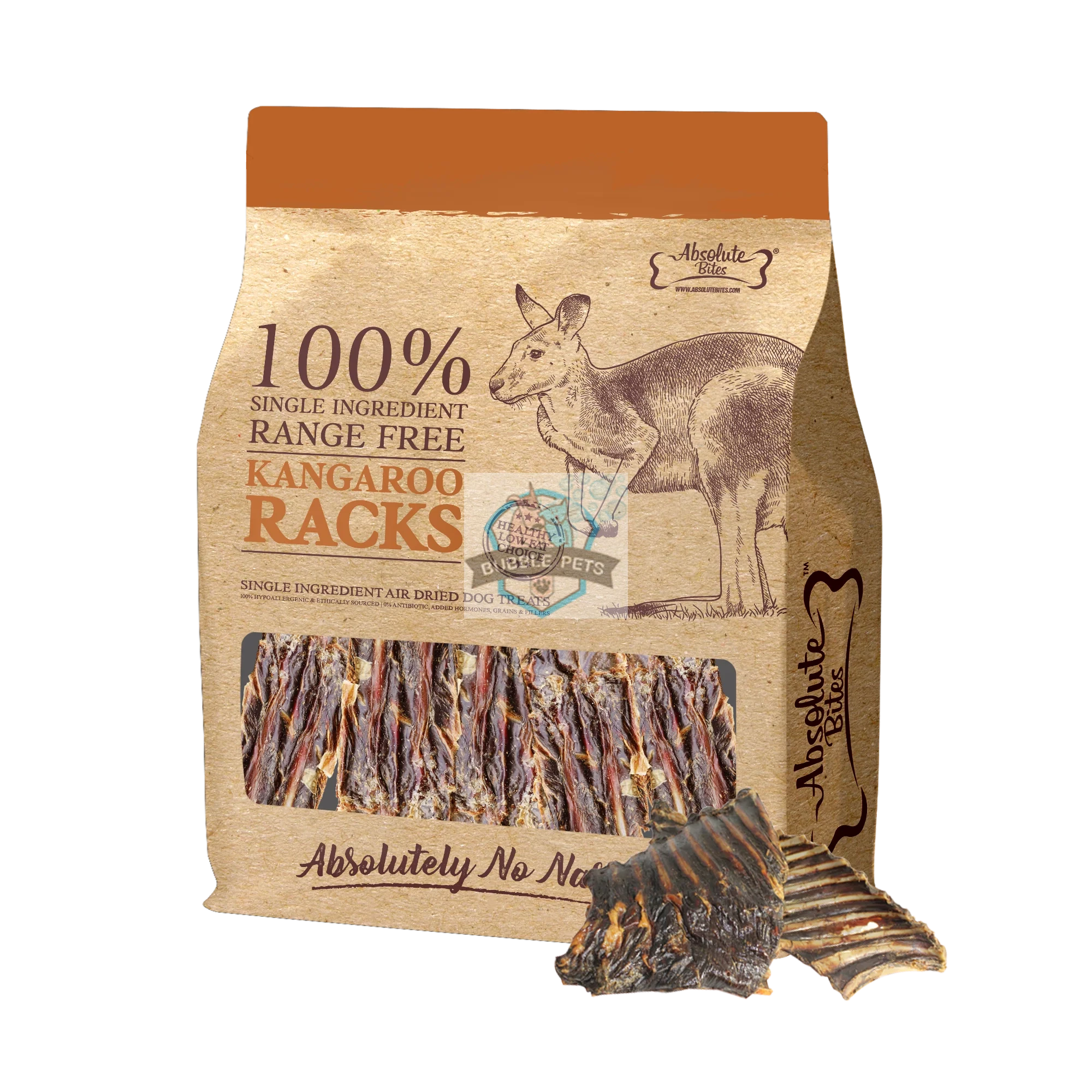 Absolute Bites Air Dried Roo Racks 250g