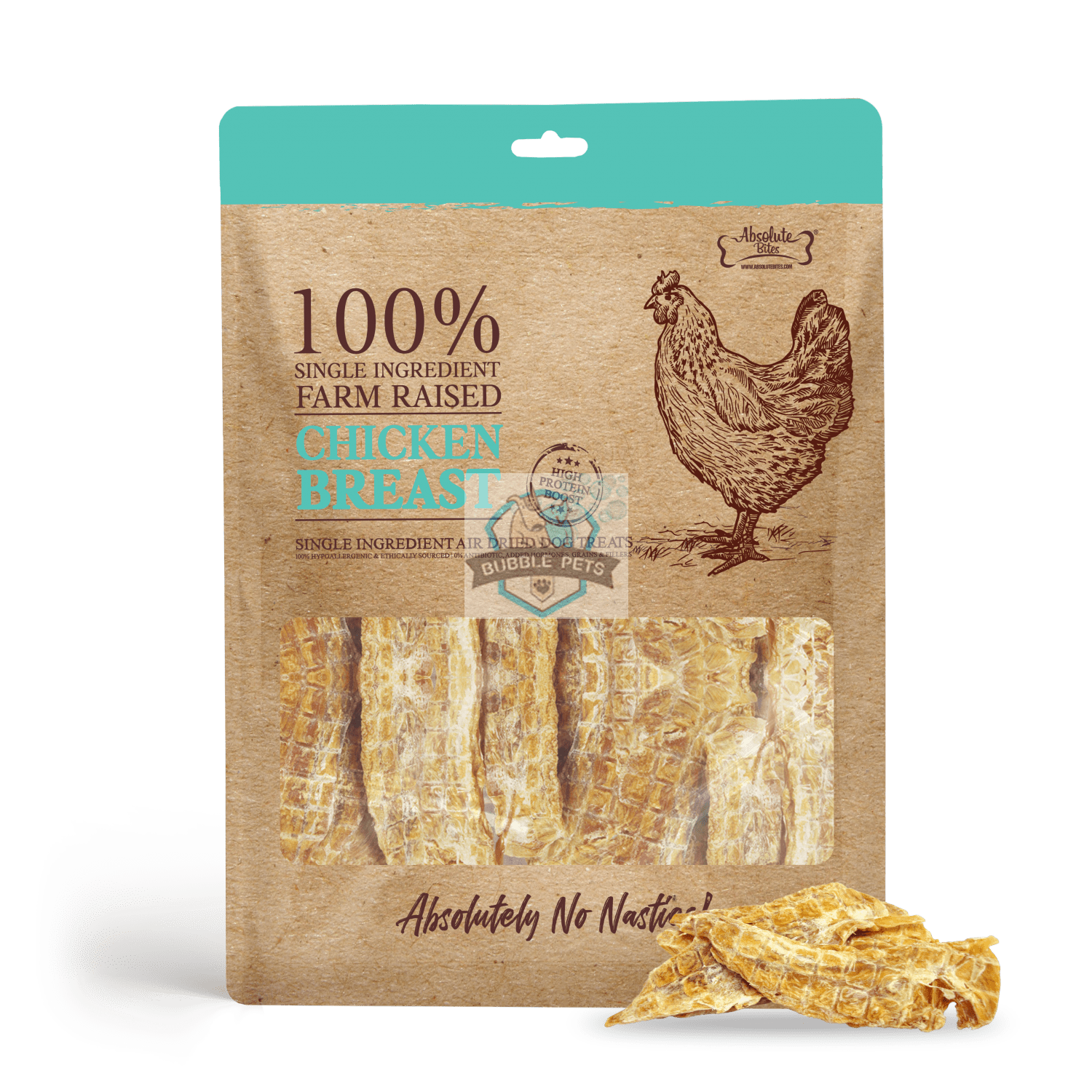 Absolute Bites Air Dried Chicken Breast Treats for Dogs