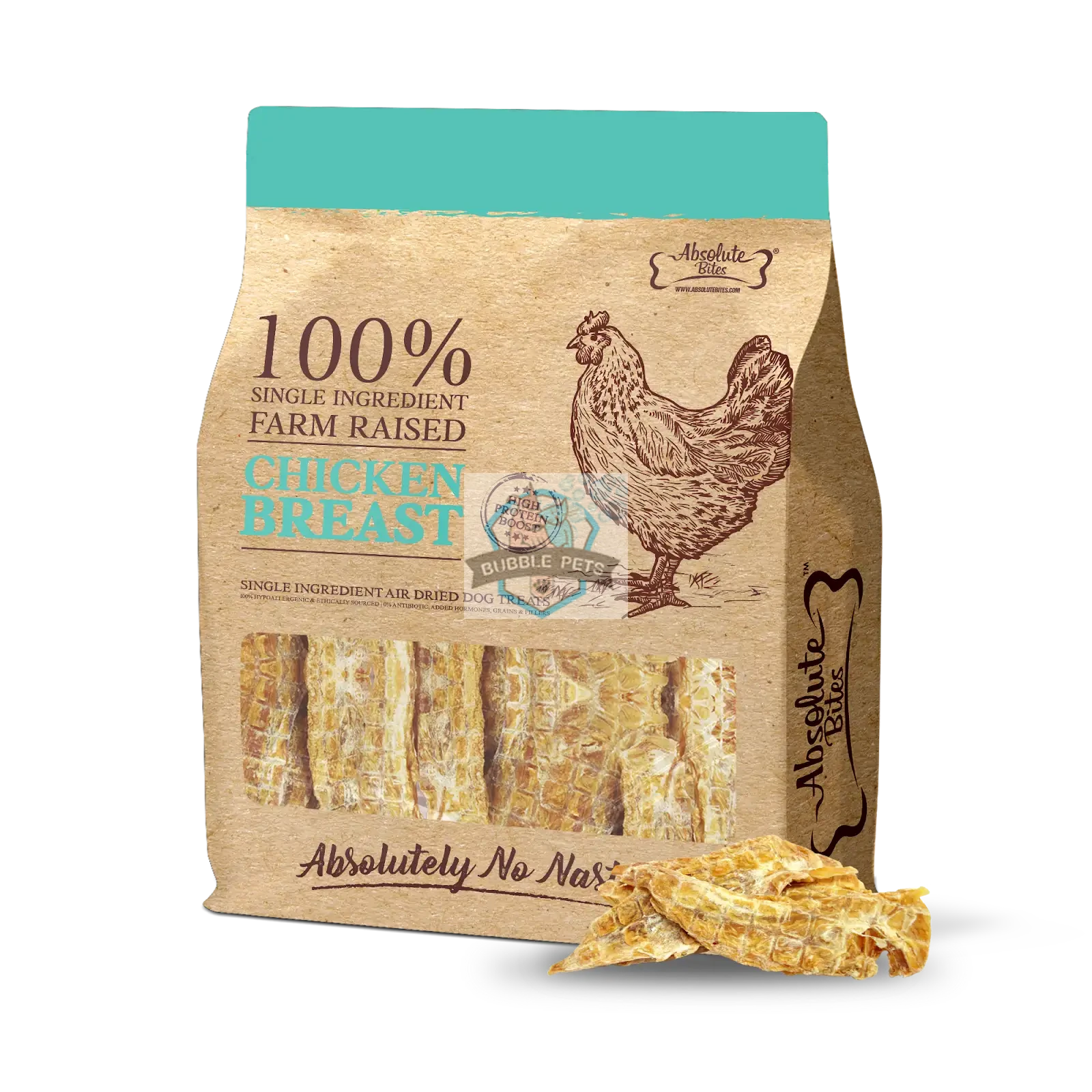 Absolute Bites Air Dried Chicken Breast Treats for Dogs