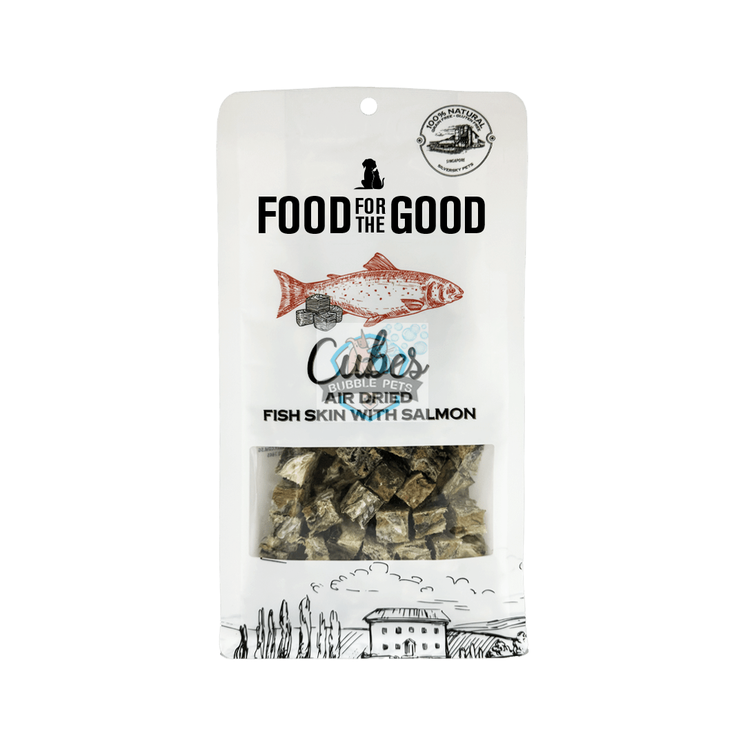 Food For The Good Air Dried Salmon & Fish Skin Cubes Cat & Dog Treats