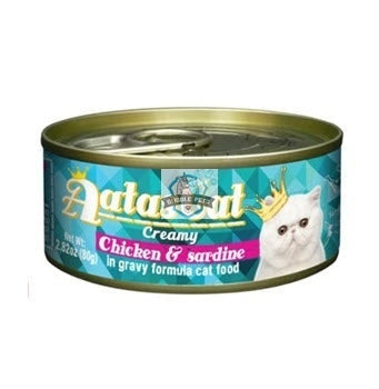20% OFF PROMO Aatas Cat Creamy Chicken & Sardine In Gravy Canned Cat Food