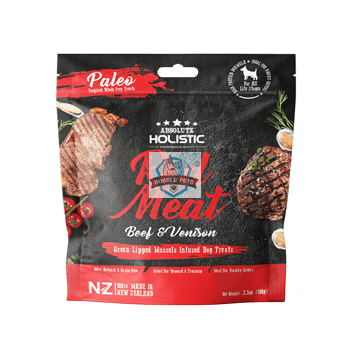 40% OFF PROMO Absolute Holistic Red Meat Beef & Venison Air Dried Dog Treats