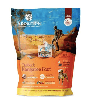 20% OFF PROMO Addiction Outback Kangaroo Feast Grain Free Raw Dehydrated Dog Food