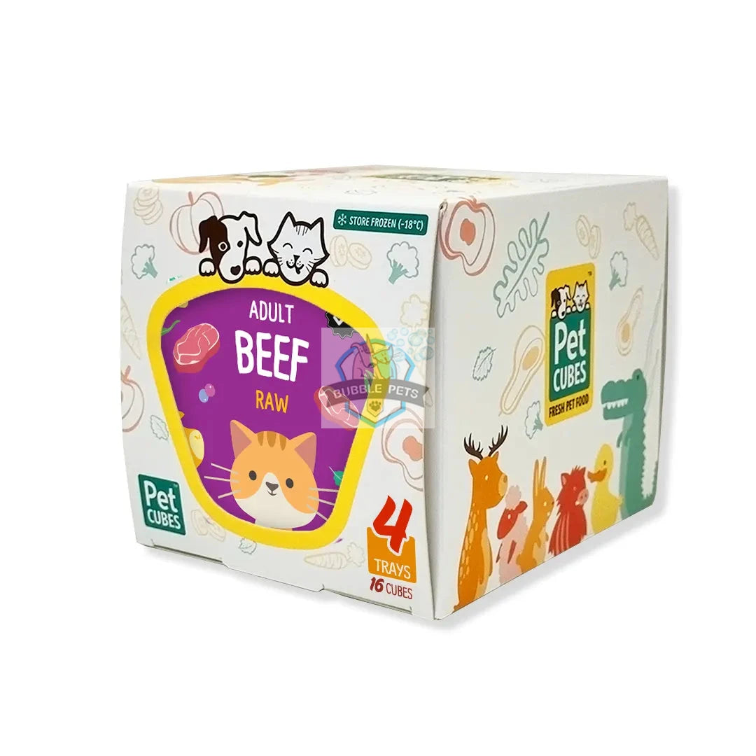 PetCubes Beef Frozen Raw Cat Food