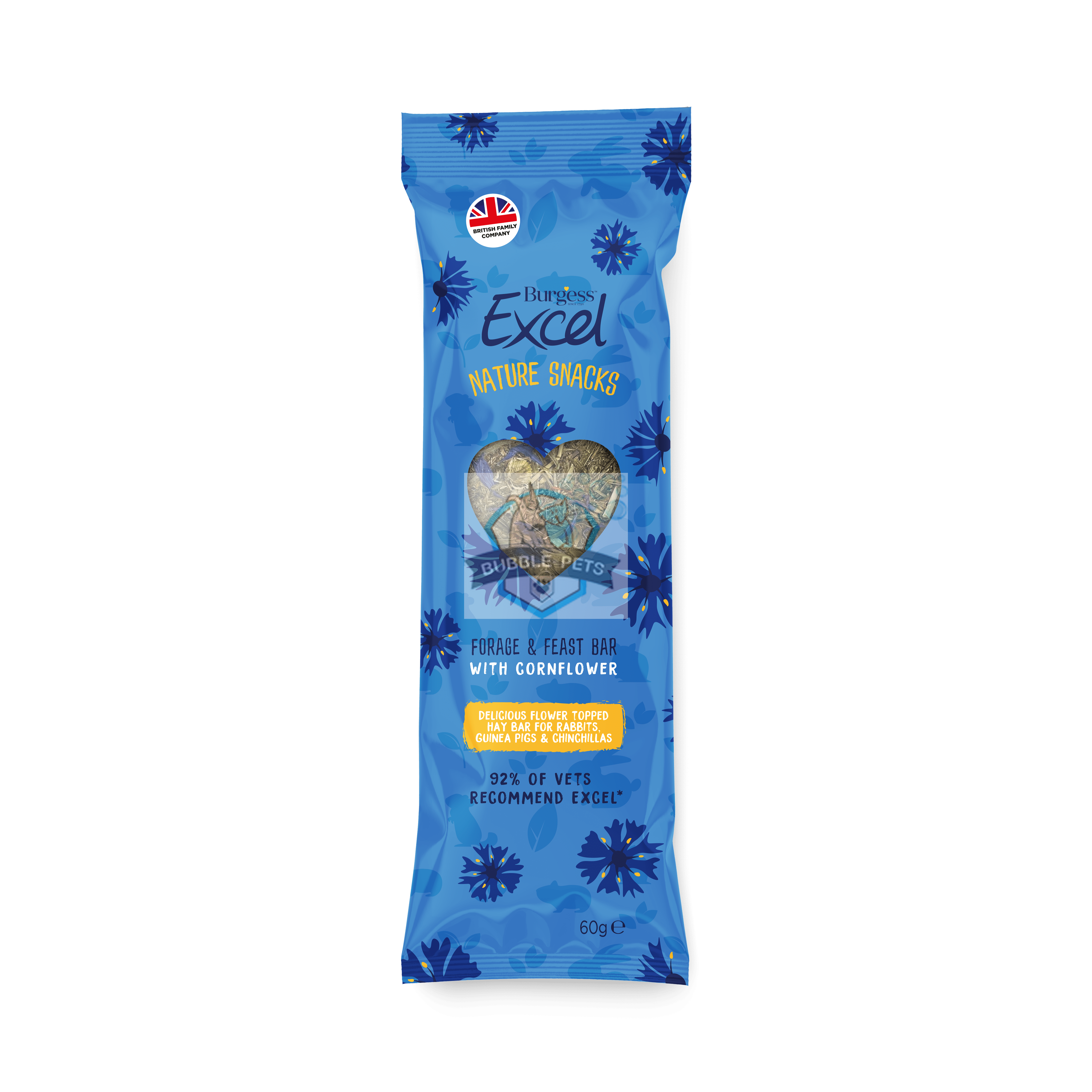 Burgess Excel Nature Snacks for Small Animal (Cornflower 60g)