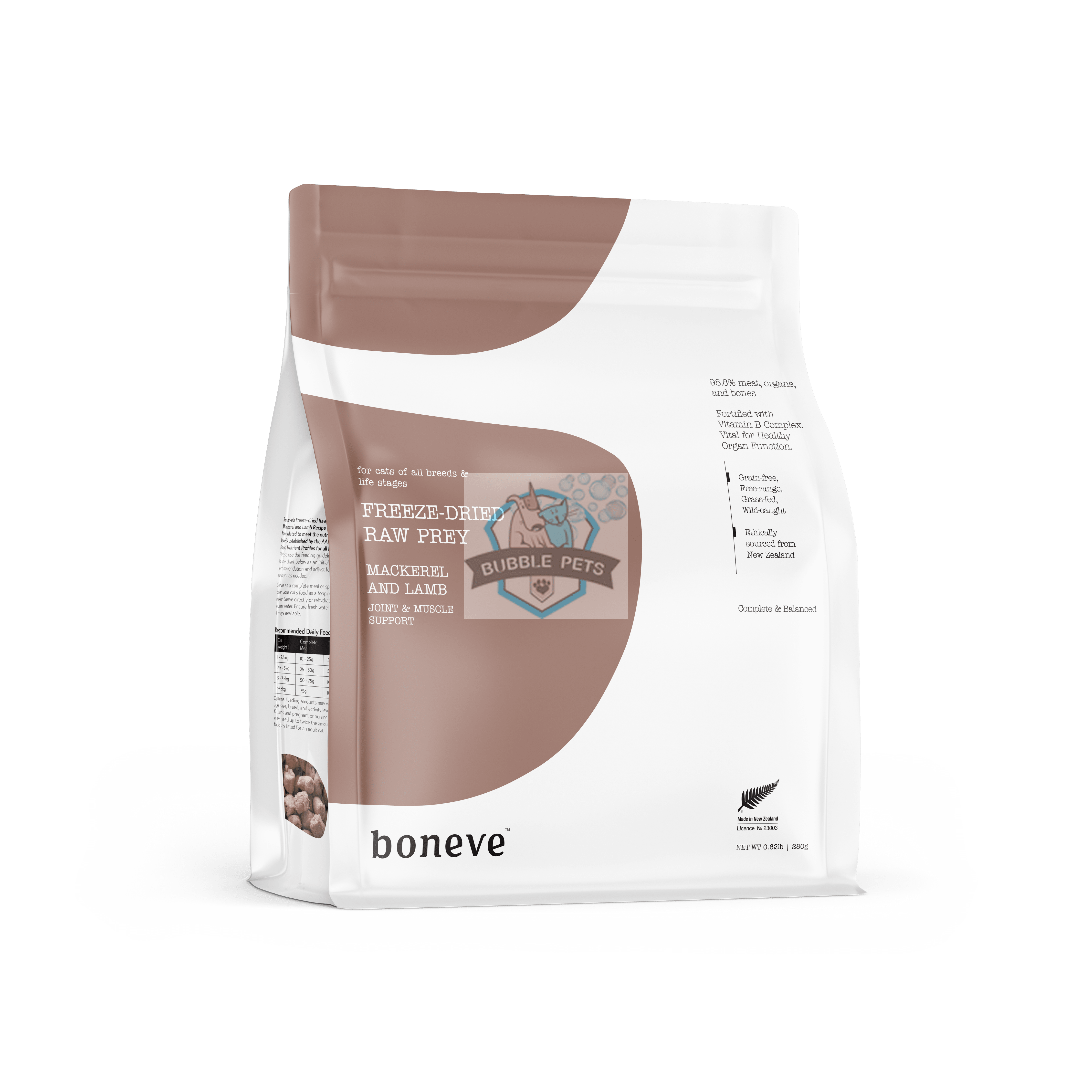 Boneve Freeze-dried Raw Prey Mackeral & Lamb Cat Food